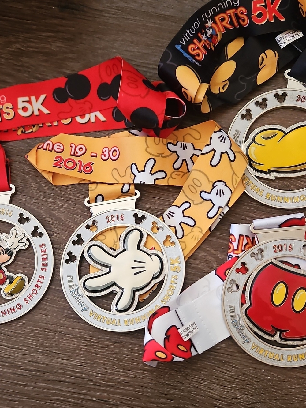 RunDisney 2016 Inaugural Medal Set Mickey Mouse